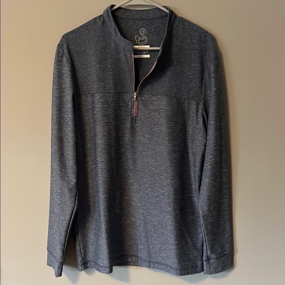 Swannie’s Men's Blue Gray Quarter-Zip Sweatshirt Medium